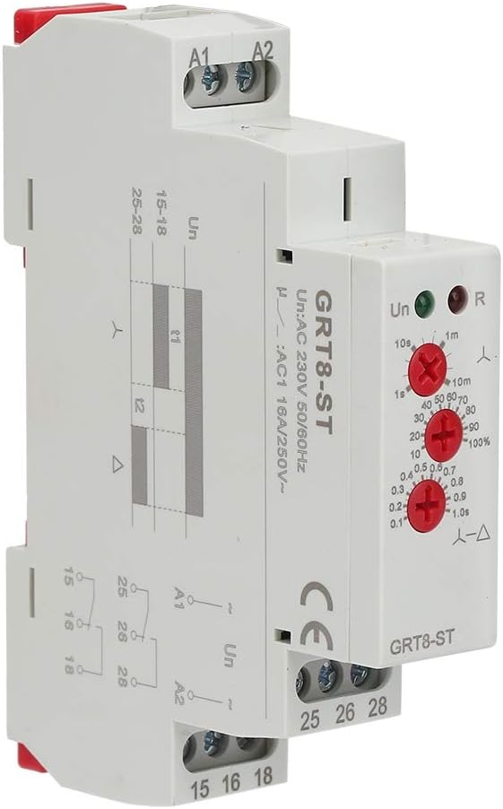 Industrial & Scientific GRT8ST Mini Delta Relay Motor Starter Adjustable Star Delta Timer Soft