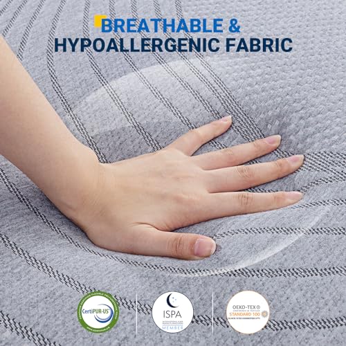 Image of Avenco Full Size Mattress, 10 inch Full Mattress in a Box with Gel Memory Foam, Medium Firm Mattress for Pressure Relief & Back Pain, Motion Isolation, CertiPUR-US Certified