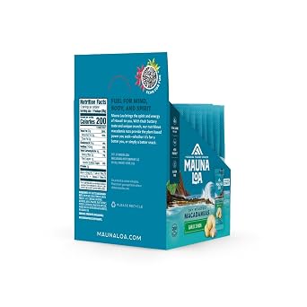 Mauna Loa Garlic Onion Roasted Macadamia Nuts, 12 Pack of 1 oz | Single Serve Snack Bags, Keto Friendly, Gluten Free, Savory Healthy Snack