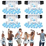 Lunmon 4 Sets Blue Floral Bridal Shower Swing Shaking Balls Activity Set for Adult Novelty Twerk Includes...