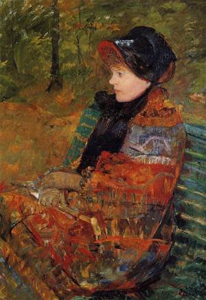 Peinture à l'huile Autumn de Mary Cassatt - Reproduction d'art en toile de 24 x 36 pouces