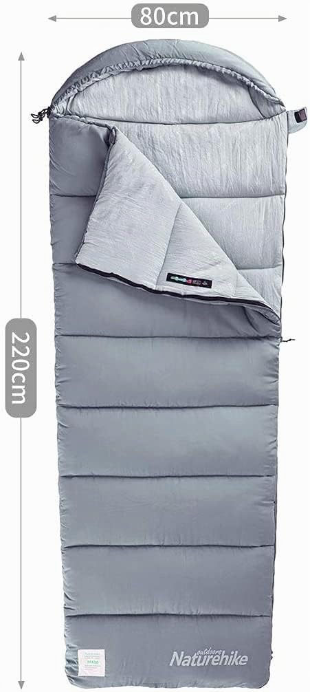 Naturehike Saco de Dormir Rectangular para Adultos y Niños - 3 Estaciones, Ligero, Impermeable, con Pies - para Senderismo, Mochilero y Camping