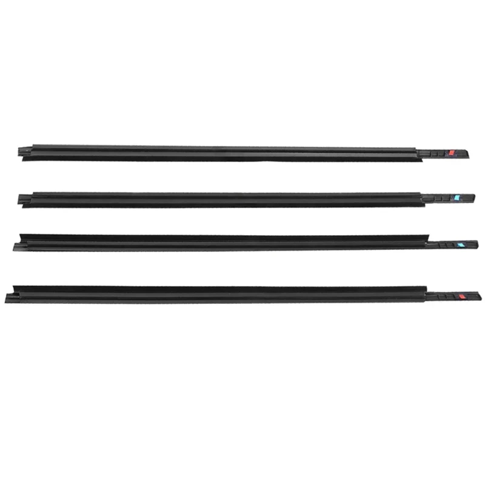 Glilar One Color Automotive Window Seals Compatible With Suzuki For Sx4 Hatchback Oem 83811-56K00-000 4Pcs Car Door Window Rubber Sealing Strips Waterproof Weather Strips
