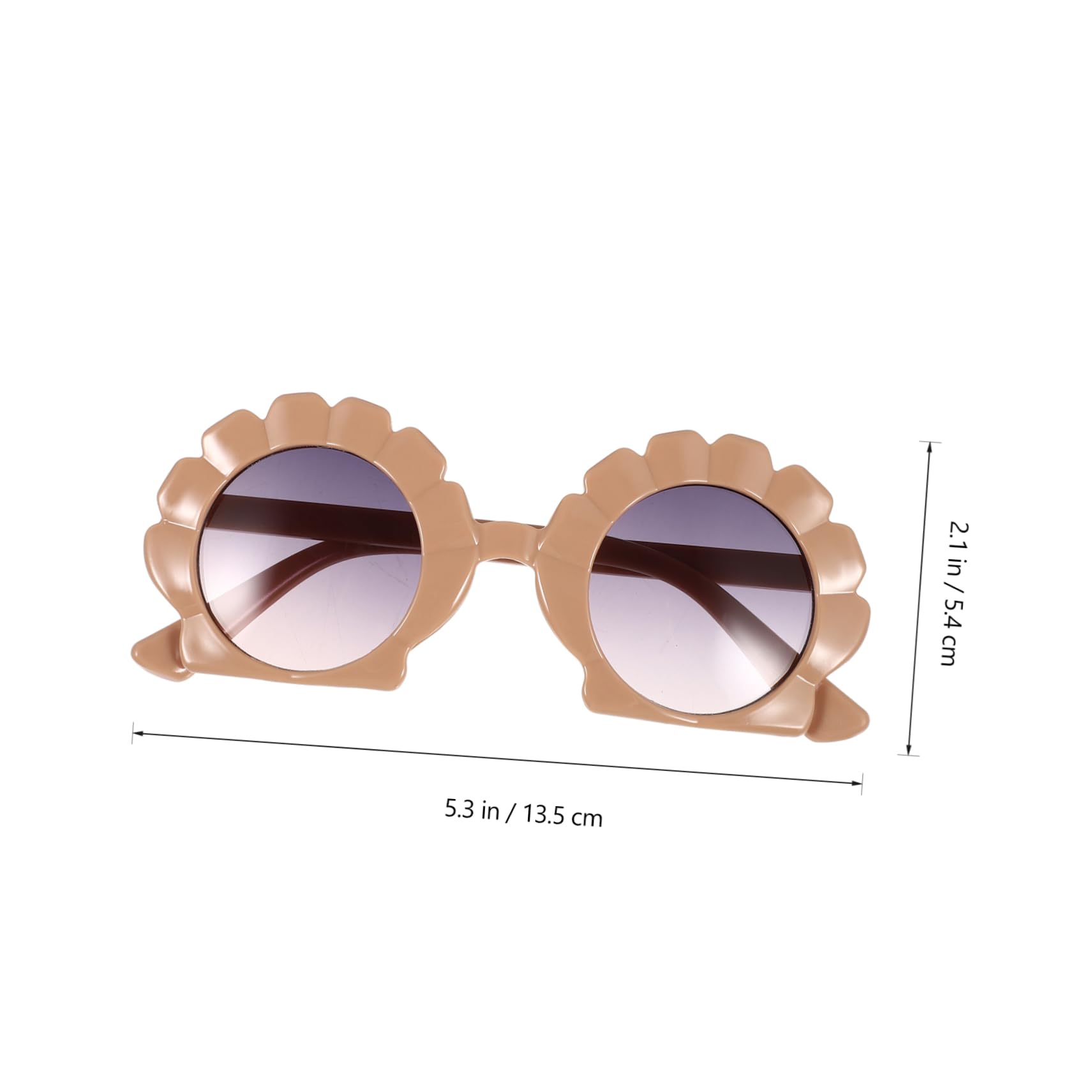 PartyKindom 2Pairs Sunglasses Outdoor Shades Funny Shell Design for Vintage Mirror Eyewear for Beach Photography Prop