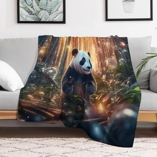 Manta de franela de panda 140x180 cm para sofá y cama en las cuatro estaciones 3