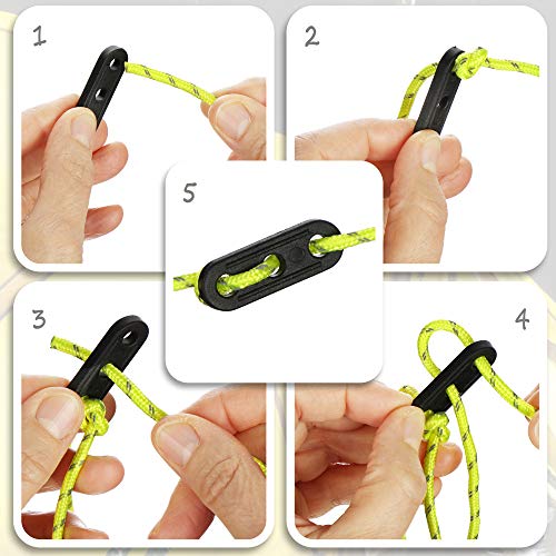 COM-FOUR® 8x Corde per tiranti, ciascuna 4 m per