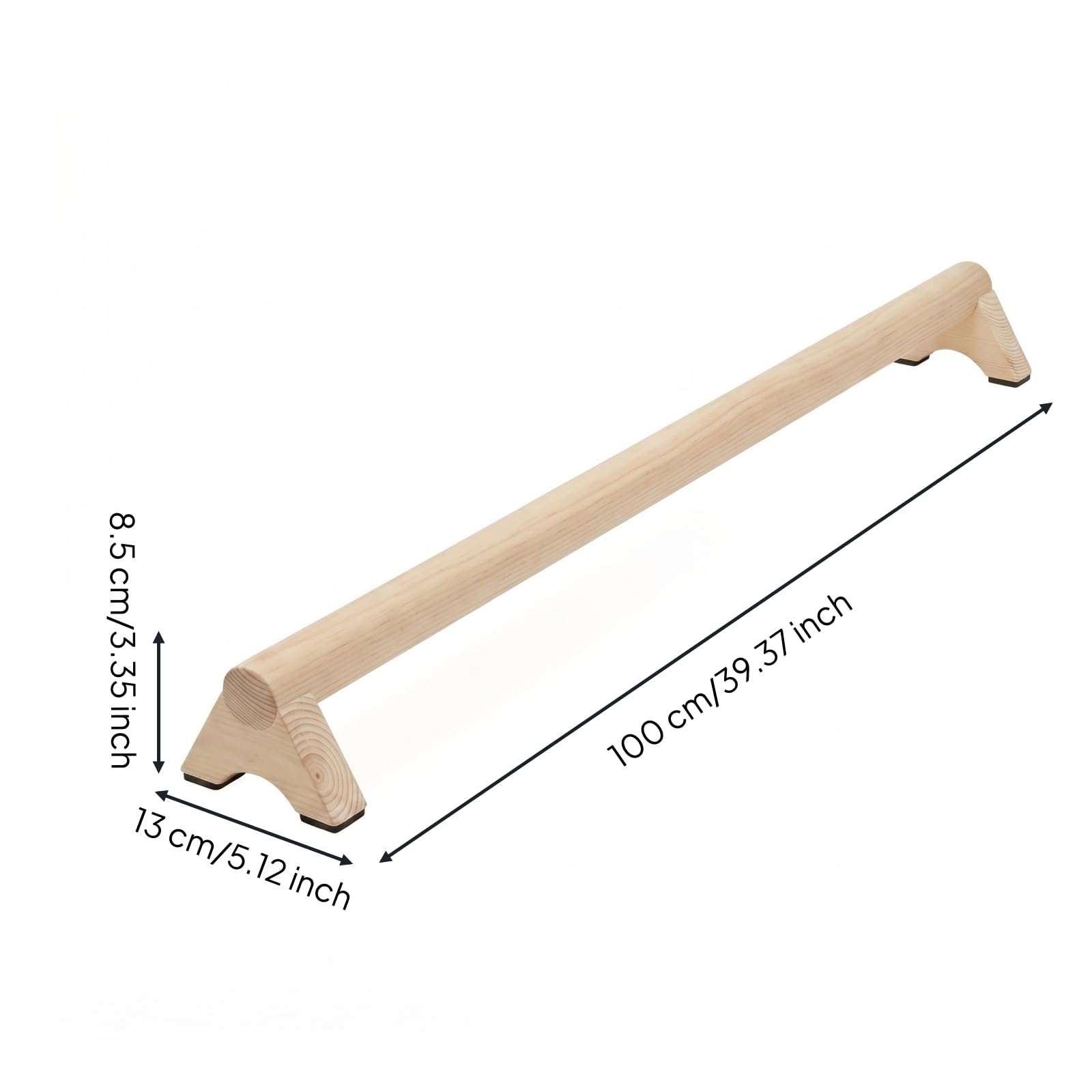 Trave di Stabilità in Legno Stabile Ponte di Equilibrio in Legno Struttura Robusta Attrezzatura Fitness per Principianti, Palestra