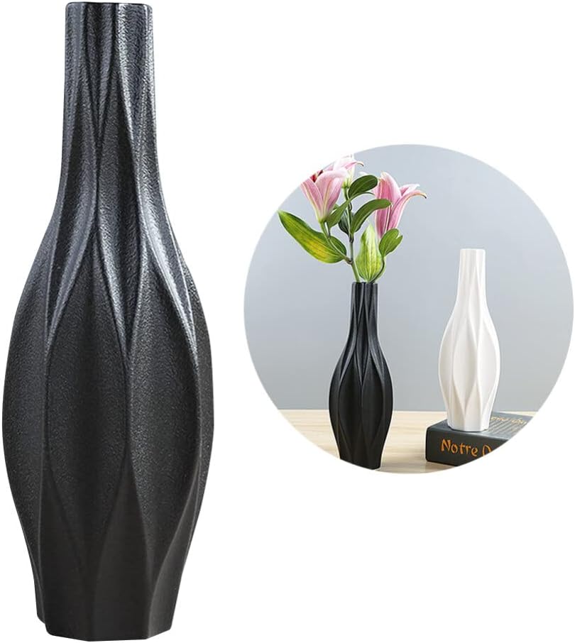 Ceramic Vases Simple Decorative Vase for Home Office Living Room Wedding Party Dinning Table Decoration Black Size