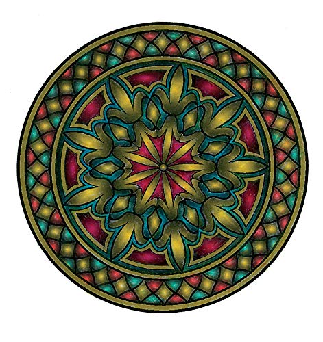 Creative Haven Rose Windows Coloring Book: Create Illuminated Stained Glass Special Effects (Adult Coloring Books: Art & Design) - Image 2