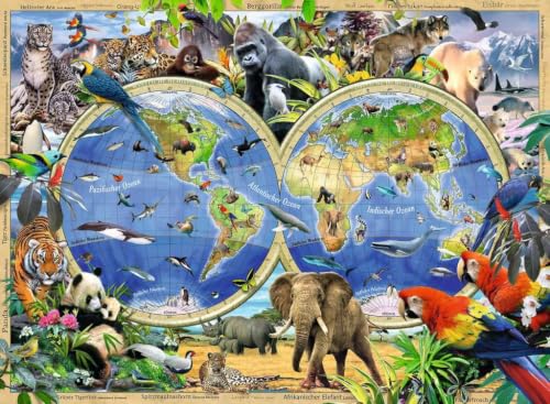 Ravensburger Puzzle Tierisch um die Welt - 100 XXL Teile Puzzle ab 6 Jahre – Ansicht 2