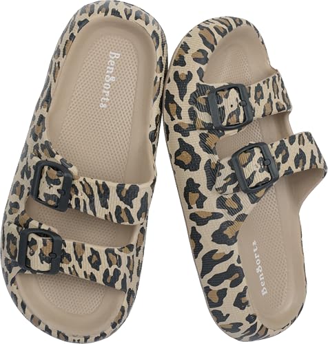 Image of BenSorts Pillow Sandals for Women Men Thick Sole Adjustable Buckles EVA