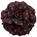 Sara Monica: Hair Flower Clip and Brooch Pin: Polka Dot Rose: Made in USA