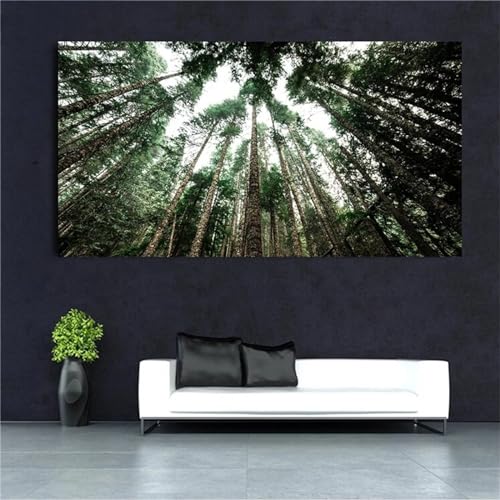 Broderie Diamant Paysage Forestier 5D : Créez une Toile Strass Panoramique 40x120cm pour le Salon