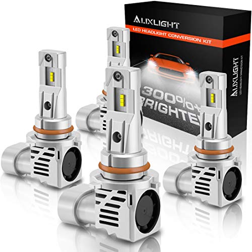 AUXLIGHT 9006/HB4+9005/HB3 High Low Beam LED Headlight Bulbs Combo Kit, 12000LM Per Pair 6500K Xenon White (Pack of 4)