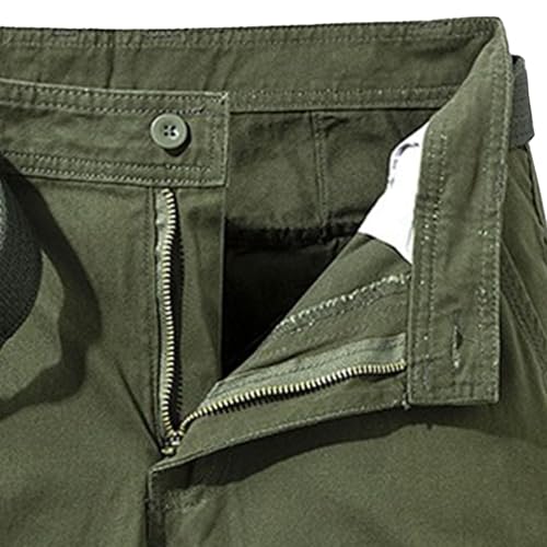 Shorts cargo militares verdes para hombre talla 34 miniatura 3
