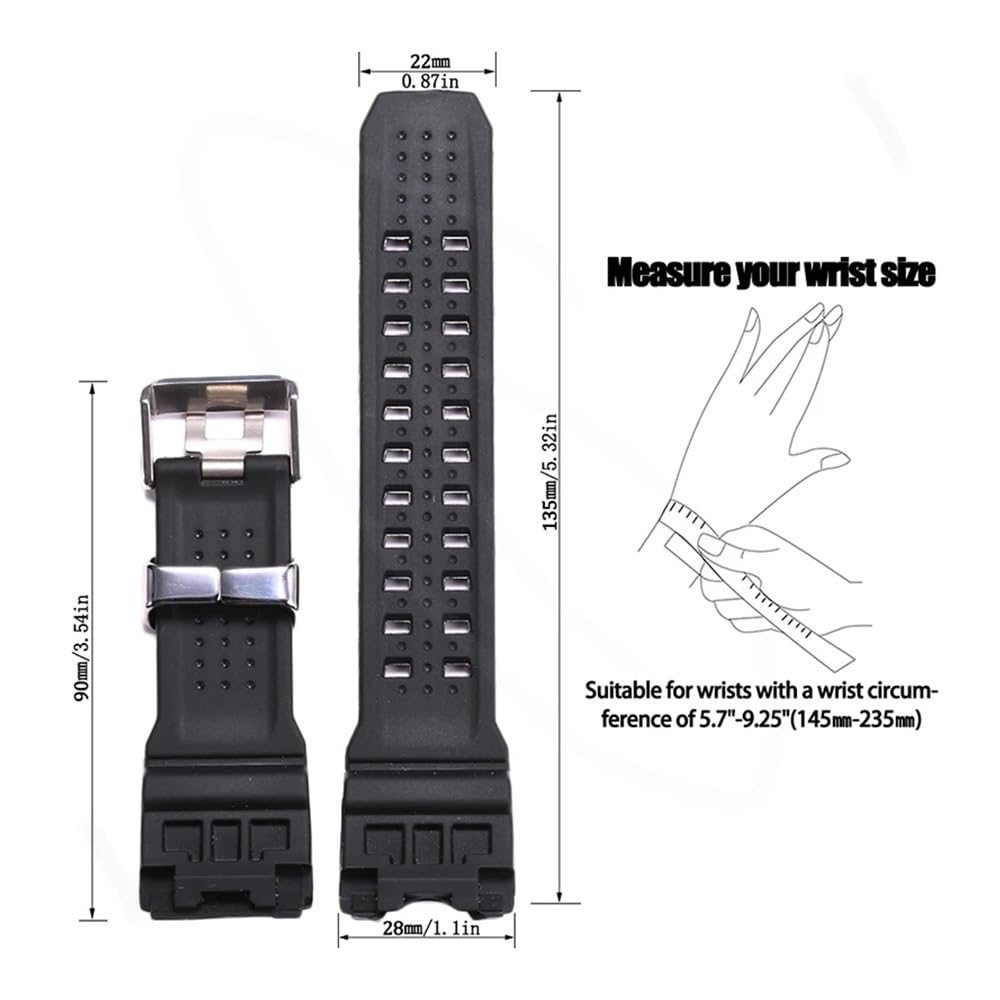 Męska klamra ze stali nierdzewnej z żywicy WatchBand pasuje do Casio g-shock GWG-1000