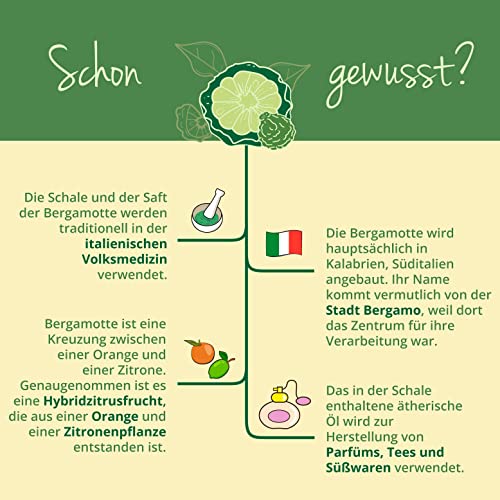 Bergamotte Kapseln | 1250 mg Extrakt (15:1) pro Tagesdosis | 40% Bioflavonoide | Citrus Bergamot | Laborgeprüft | Vegan - ohne Zusatzstoffe | 120 Stück | Deutsche Produktion von Vegavero