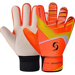 Sportout Guantes de portero junior, guantes de entrenamiento para niños y niñas, con doble protección de muñeca y material de látex antideslizante resistente al desgaste para proporcionar protección para prevenir lesiones 3 Sportout Guantes de Portero Junior, Guantes de Entrenamiento para niños y niñas, con Doble protección de muñeca y Material de látex Antideslizante Resistente al Desgaste