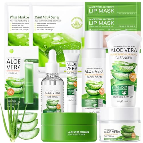 Set de Cuidado Piel Aloe Vera 11 Piezas con...
