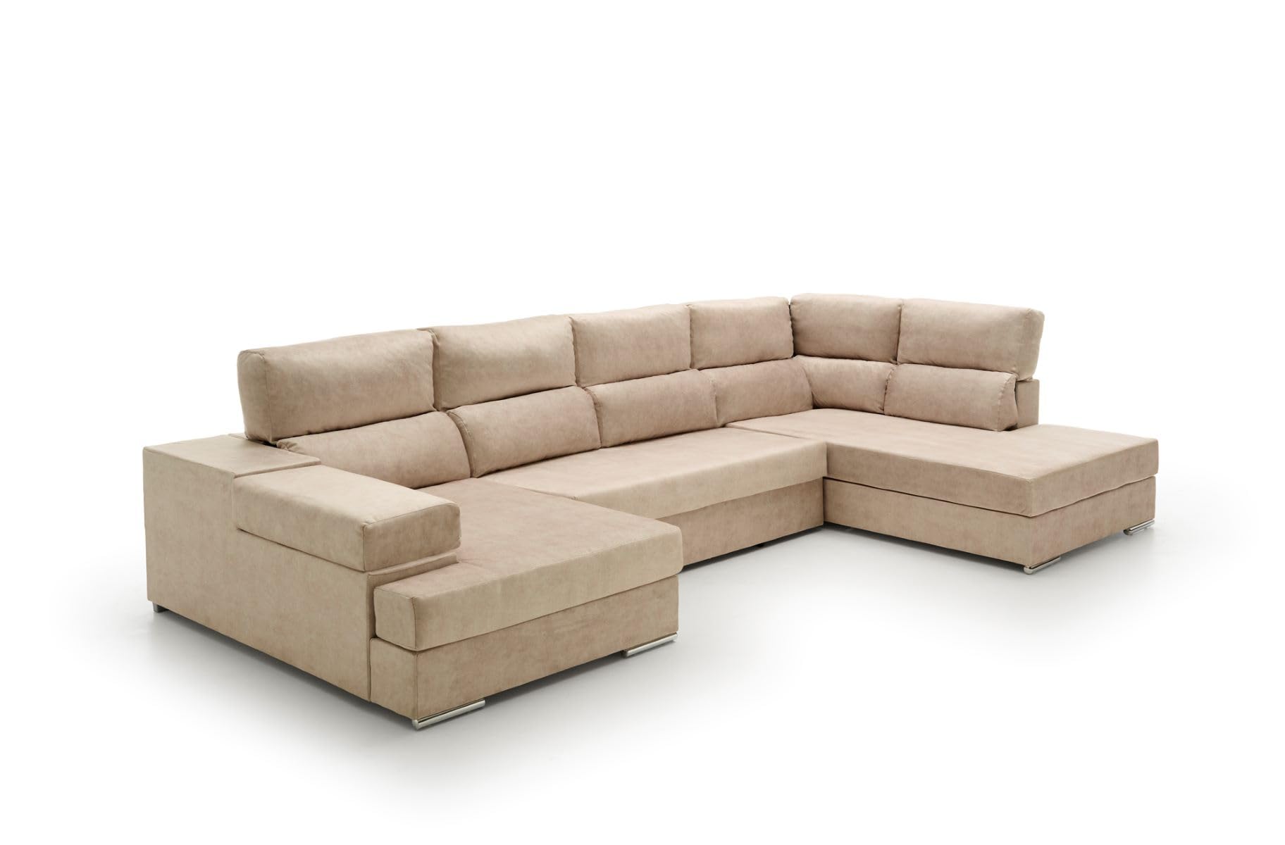 Velare | Sofa Gran Chaise Longue Cama Massima Diseño y Alta Gama Beige Derecha