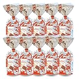 KINDER Noël | 10 Sachets garnis de 40 Chocolats Kinder Schokobons, Mini Bueno, Maxi et Country | Idéal pour une réunion de famille, un Noël d'entreprise