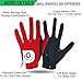 Golf Gloves Junior Kids Youth Toddler Boys Girls Left Hand Right Hand Dura Feel White Blue Red Yellow Golf Glove Extra Value 2 Pack Age 4-11 Years Old (X-Large(Age 9-10) Red, Worn on Left Hand)