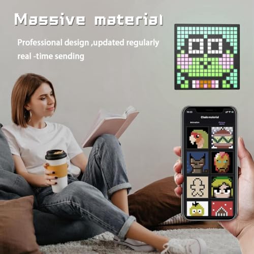 Hduacuge 32x32 LED Pixel APP Skärm - Programmerbar EU-Kontakt