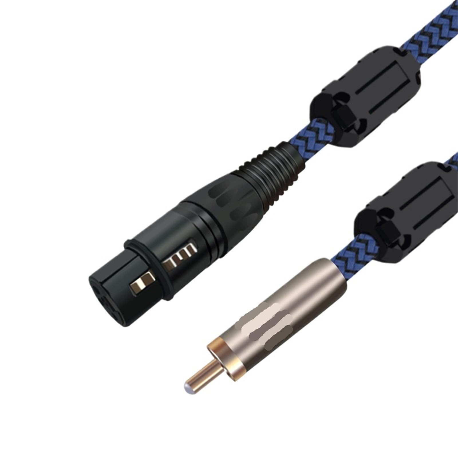 Cavo audio schermato XLR femmina a maschio for subwoofer, mixer, amplificatore, microfono, altoparlante, cavo AV da 1 m, 2 m, 3 m | Blue,12m