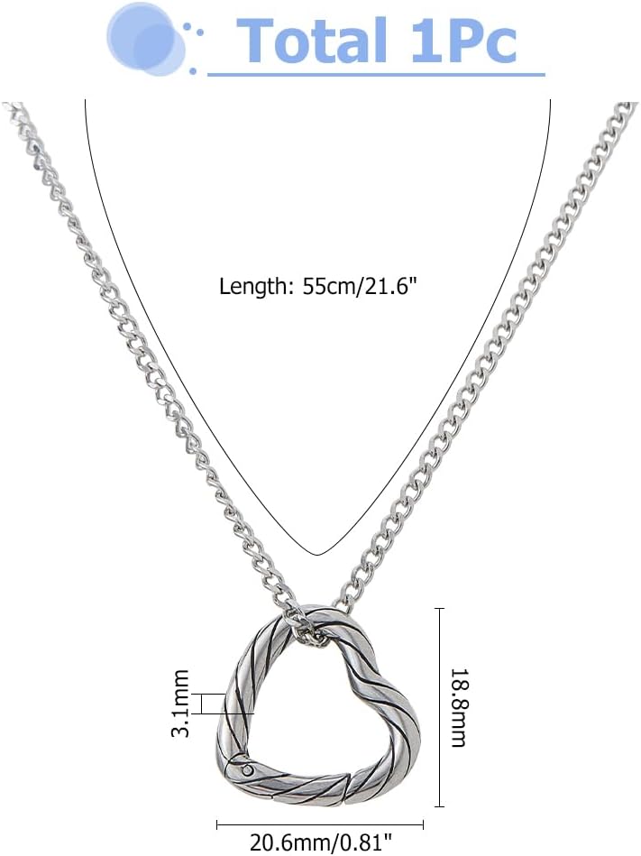 Ring Holder Necklace Stainless Steel Ring Keeper Necklaces Saver Chain Wedding Engagement Jewelry Birthday Valentine's Day Gifts for Wife Nurse Ladies - Image 2