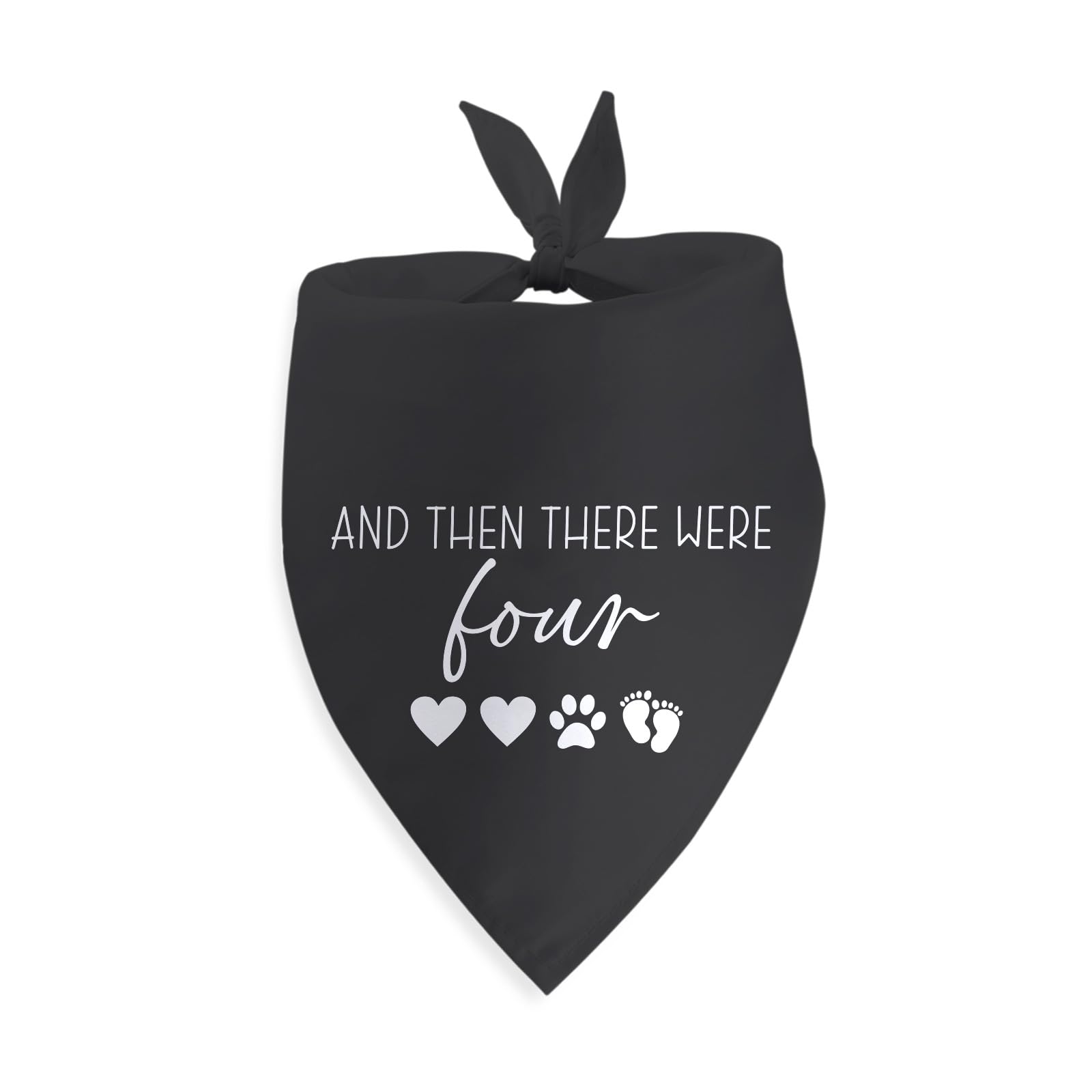 Pregnancy Announcement Dog Bandana and Then There were 4 Expecting Dog Baby Gifts for Large Medium Small Cats Dogs Four Baby Announcement Photo Props