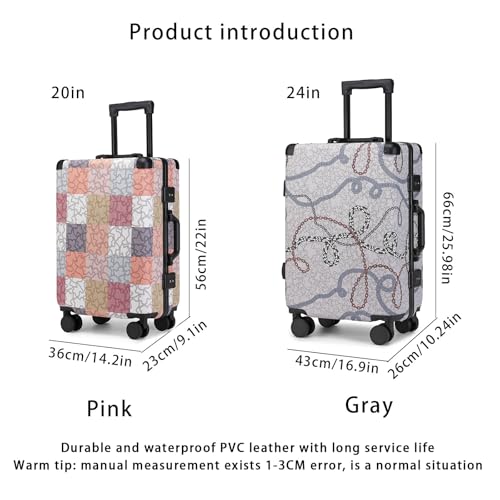 VH&GRED Fashionable & Durable Leather Suitcase - Lightweight Large Travel Luggage for Women with 4 Spinner Wheels, TSA Lock, Water-Resistant & Elegant Design4