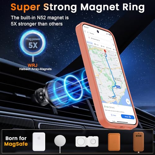 Image of WRJ Magnetic Case for Google Pixel 10 /10 Pro 6.3-Inch, Orange