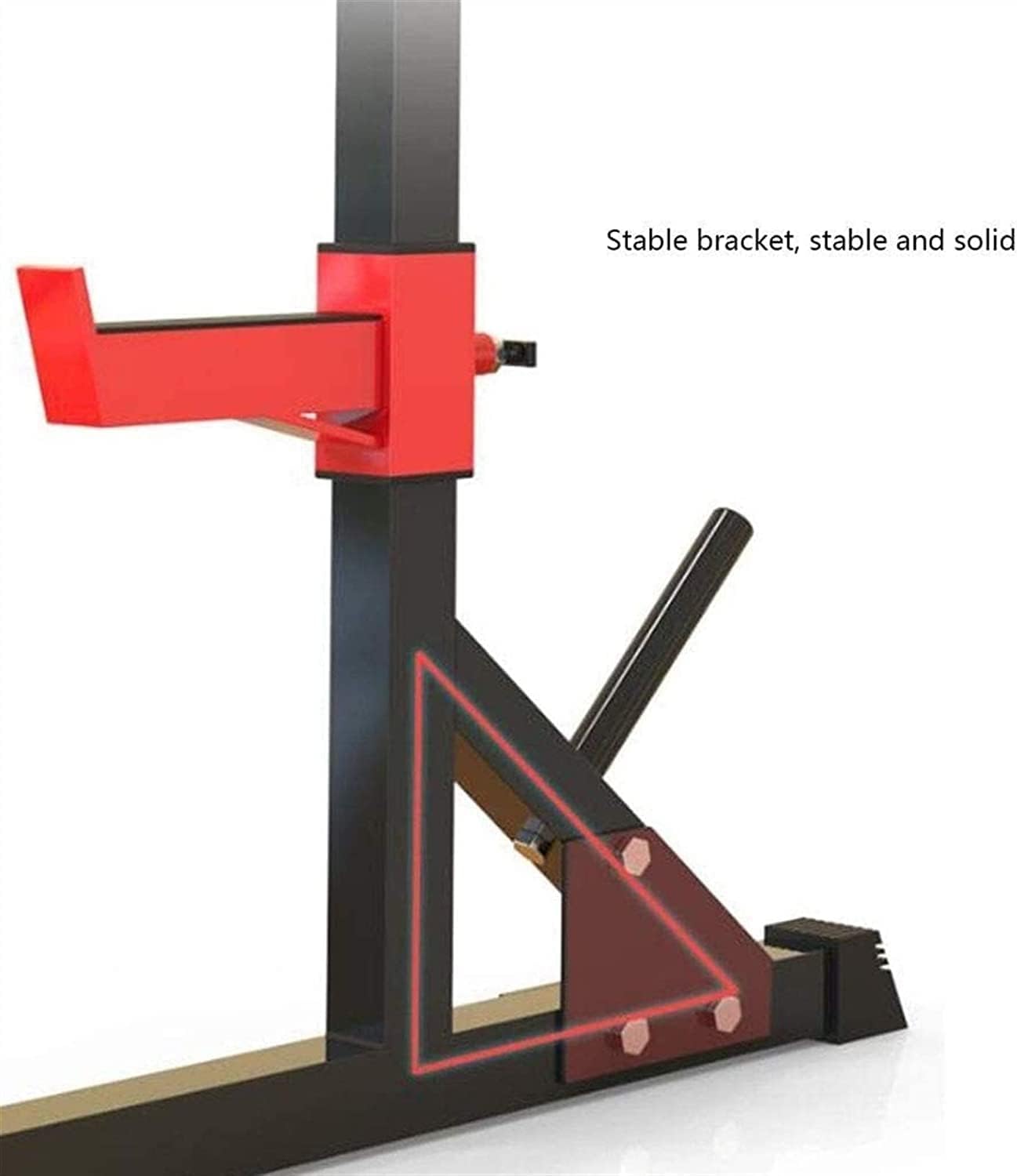 Professional Squat Rack Strength Training Equipment Home Sports Strength Training Dumbbell Racks, Rack Sturdy Steel Squat Barbell Free Bench Thole Adj