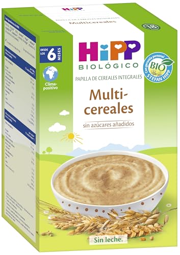 HiPP Biológico - Papilla Multicereales Bio - 400 gr - Papilla de Cereales apta a partir de 6 meses - Sin lactosa, Sin Proteína de la Leche de Vaca y Sin azúcares