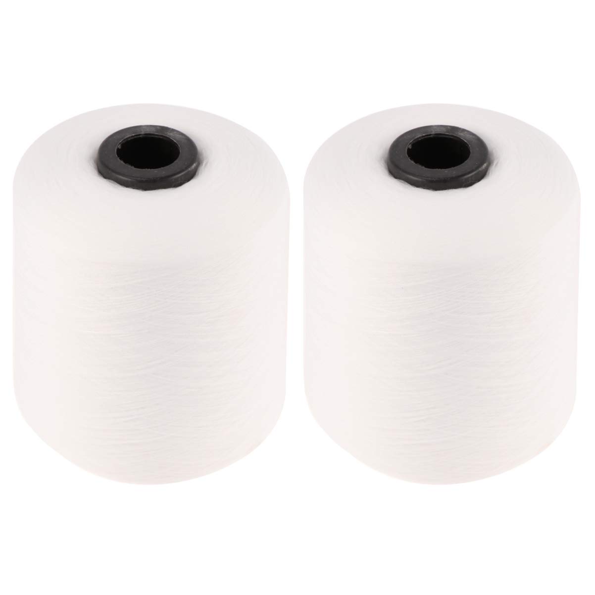 PRETYZOOM Hilo de Coser Blanco 150d Máquina, 2 Rollos Resistentes y Flexibles para Uso en Hogar y Confección de Ropa