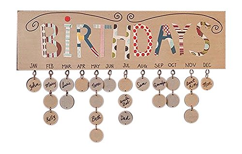 Deco Birthday Calendar by The Hearthside Collection