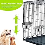 2 Pcs Small Pet Dog Food Water Bowl for Cage Stainless Steel Non-Spill Kennel Hanging Cats Pets Bowls with Clamp Holder Crate Feeder Dish for Small Dogs Pets (4.7x1.9'' & 3.9x1.7'') - Image 4