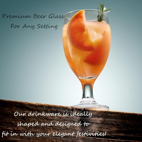 Quhuoyao Pint Glasses, All Purpose Drinking Tumblers, Clear Glass Bar Tumblers Cocktail Mixing Glass, Great For Restaurants, Bars, Parties - Premium Beer Glasses Tumbler Set Of 6 thumb #1