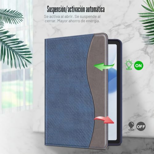 Funda Samsung Tab S6 Lite antichoque con auto-activación de pantalla azul 5