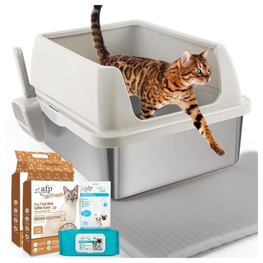 Stainless Steel Cat Litter Box Set