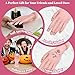 Solaradgy Practice Hand for Acrylic Nails Flexible Bending Nail Practice Hand Training Fake Hand Nail Hand Practice Tools with 100PCS Nail Tips, 120PCS Jelly Double Sided Nail Adhesives and 9PCS Brush