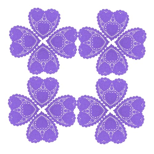 NAMOARLY Elegant Decorative Paper Doilies 100pcs Heart Oil Absorbing Pad for Cake Table Decorations