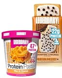 Legendary Foods High Protein Meal & Snack Bundle: Mac & Cheese Pasta (47g Protein) & Campfire S'mores Pastry (22g Protein) - Low Net Carb, Gluten Free, Quick Healthy Options