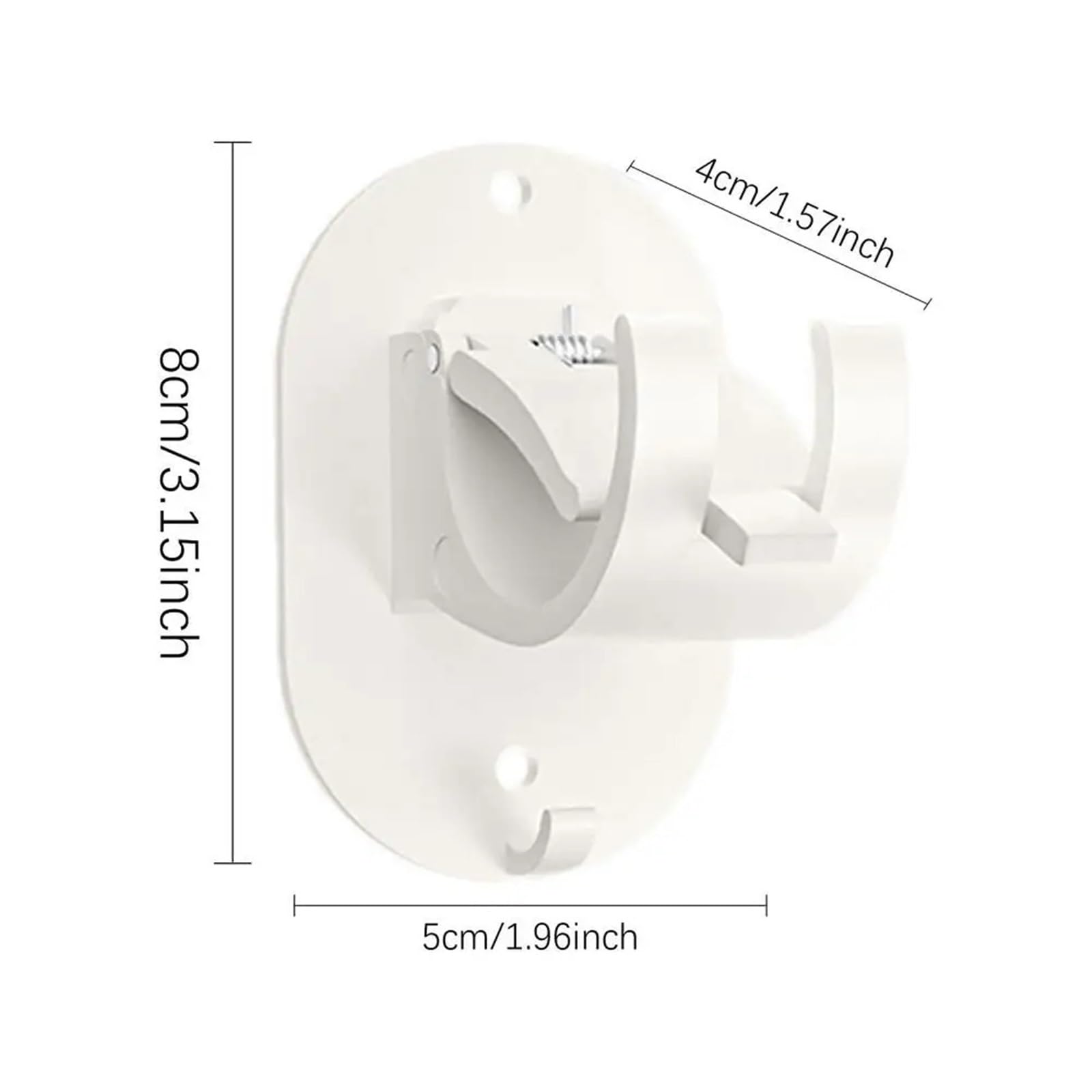 Lot de 10 supports de tringle à rideaux auto-adhésifs robustes pour salle de bain, chambre à coucher (blanc)