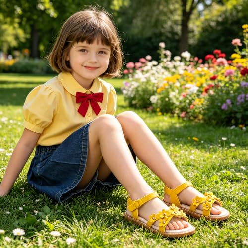 Image of Kiderence Toddler Flower Girl Sandals Open Toe Dress Shoes Wedding Party