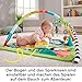 Fisher-Price 3-in-1 Rainforest Spieldecke für Babys, Spielmatte und sensorische Spielzeuge für das Spielen in der Bauchlage, Regenwalddesign, ab der Geburt, HJW08