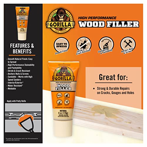 Reviews for Gorilla All Purpose Wood Filler, 6 Ounce Tube