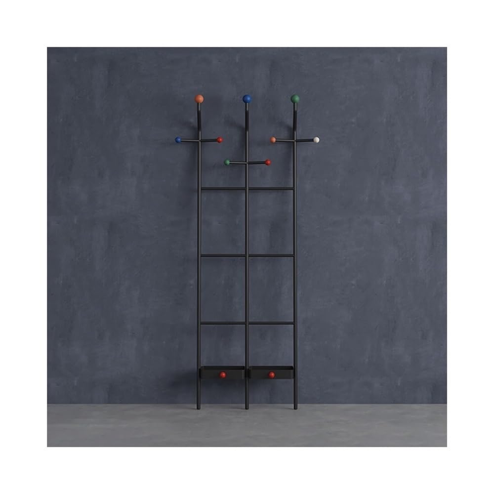 Toalleros de pie Estante for almacenamiento de toallas de baño, perchero de pared for el hogar, estante de almacenamiento independiente for ropa de pie for el suelo Toalleros para mantas(Negro)