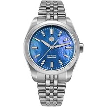 San Martin 39mm SN0144 MOP Luxury Dress Men Watch 90S5 Automatic Mechanical Waterproof Diving Wristwatch