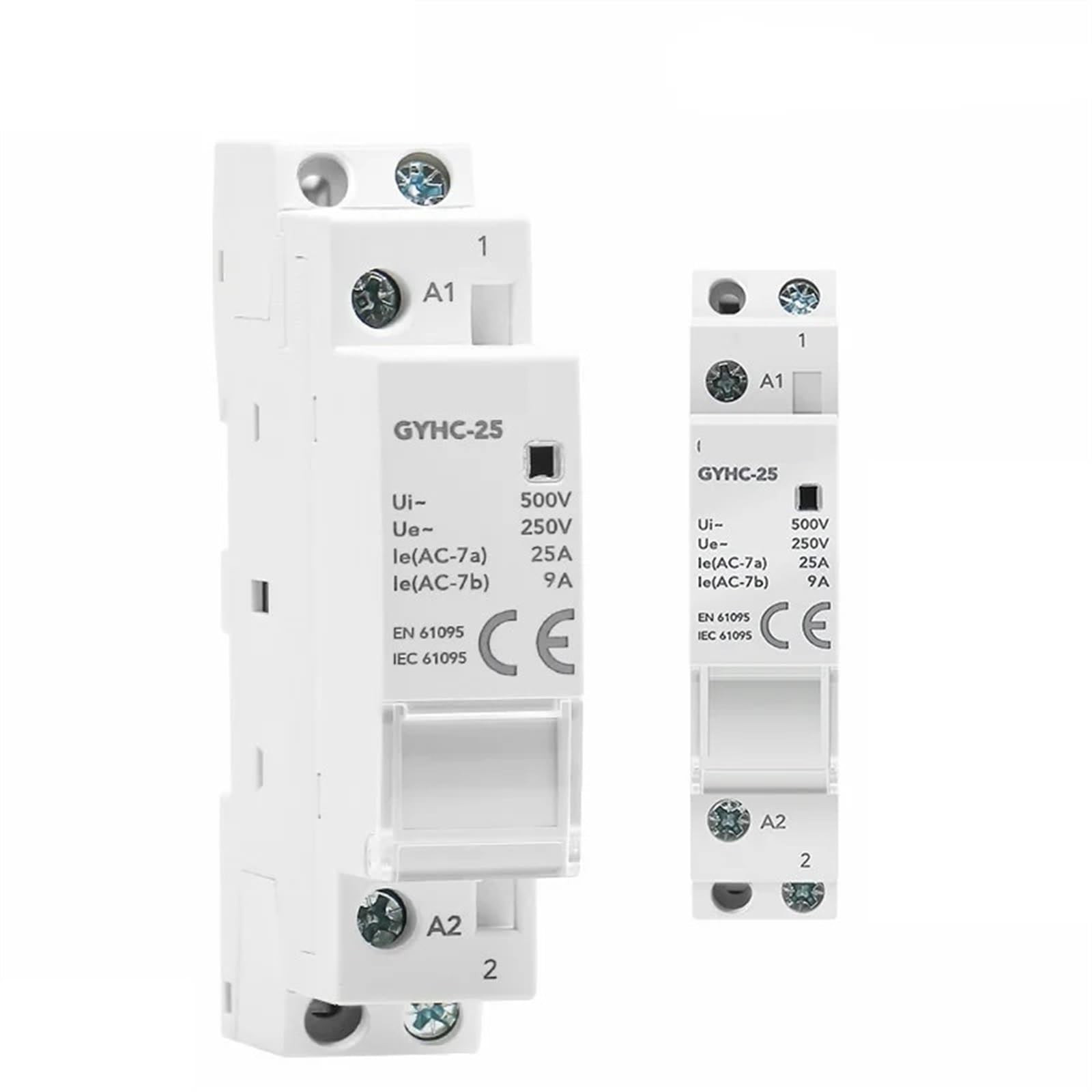NVSFZGIYG Din Rail Automatic Household Contactor AC220V 2P 25A 1NO/1NC/2NO/2NC/1NO1NC 50/60Hz 1Pcs(2P 25A 2NO)